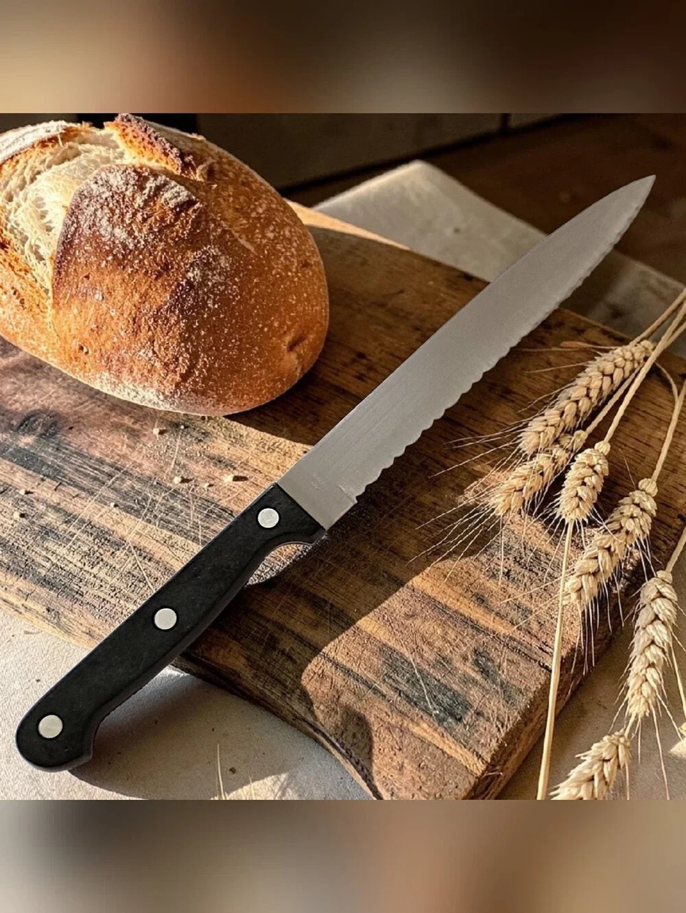 Ginsu Kiso Slicer Knife Black Handle Dishwasher Safe Stainless Steel Blade